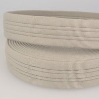 Sangle ceinture unie piquée gris moyen 38mm - Mondial Tissus