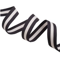 Sangle pour sac rayée bleu marine et blanc - Mondial Tissus