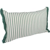 Housse de coussin fines rayures vertes - MT - Mondial Tissus