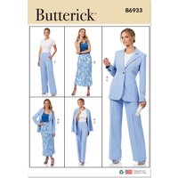 Patron Butterick B6933B5 Veste,Jupe,Pantalon,Jupe Femme 36-44 - Butterick - Mondial Tissus