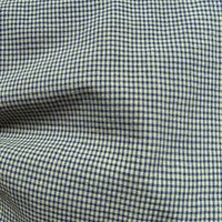 Tissu fil teint petit vichy vert et marine 2mm recyclé - Mondial Tissus
