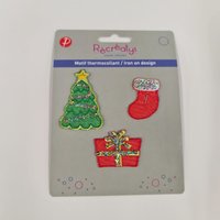 3 motifs Noël sapin botte cadeau rouge vert - Récréatys - Mondial Tissus
