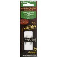 Aiguille quilting n° 10 or noir x6 - Clover - Clover - Mondial Tissus