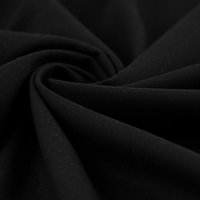 Tissu gabardine lourde polyester noir - Mondial Tissus
