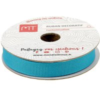 Bobine ruban gros grain turquoise 9 mm X 5 m MT - MT - Mondial Tissus