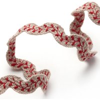 Serpentine fantaisie rouge et blanche 14mm - Frou Frou - Mondial Tissus
