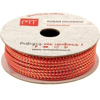 Bobine ruban corde lurex corail 1.7 mm - MT - Mondial Tissus