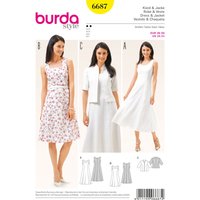 Patron burda 6687 robe et veste - Burda - Mondial Tissus