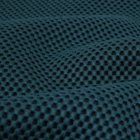 Maille 3D texturée épaisse siège bleue envers noir - Mondial Tissus