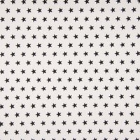 Tissu popeline coton à motifs étoiles noir - Mondial Tissus