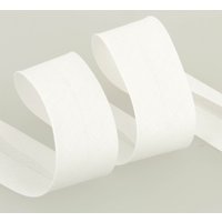 Biais replié 30 mm blanc - MT - Mondial Tissus