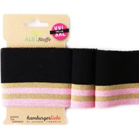 Poignet bord-côte bio cuff me Glam noir - Albstoffe - Albstoffe - Mondial Tissus