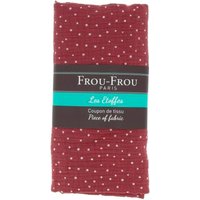 Grand coupon tissu pois 130x70cm double gaze rouge - Frou Frou - Mondial Tissus