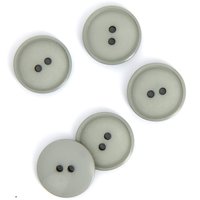 Boutons plats 2 trous gris 15 mm - MT - Mondial Tissus