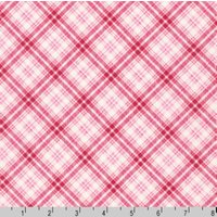 Tissu coton tartan rose - Mondial Tissus