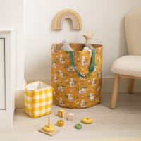 Sac a jouet Yvon le mouton camel 35 x 45 cm - MT - Mondial Tissus