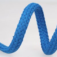 Cordon tressé tubulaire polyester bleu roi 8mm - Mondial Tissus