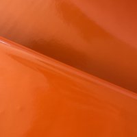Toile simili vinyle polyurethane brillant orange - Mondial Tissus