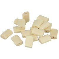 Perles bois "Lucy" rectangle plat 10,5x15,4mm 18 pièces - Mondial Tissus