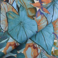 Toile transat outdoor déperlante teflon végétation luxuriante émeraude - Mondial Tissus