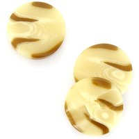 Boutons marbrés créme et marron 22mm - MT - Mondial Tissus