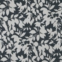 Bachette slub enduite feuillage bicolore anthracite - Mondial Tissus