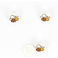 Boutons imprimés abeille 15mm MT - MT - Mondial Tissus