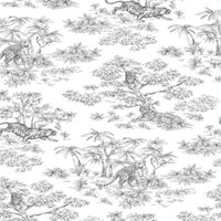 Tissu cretonne acajou graphite - Mondial Tissus