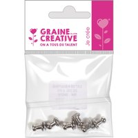 Sachet de 6 boutons de col a vis - Graine Créative - Mondial Tissus