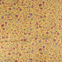 Cretonne enduite provencale beaucaire indienne jaun - Mondial Tissus