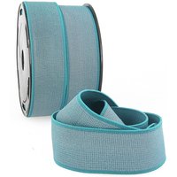 Élastique métal 40mm bleu canard - Mondial Tissus