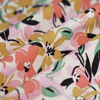 Tissu popeline viscose Avril pêche - MT - Mondial Tissus