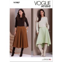 Patron Vogue V1987B5 Femme Jupe et jupe au culotte 36 au 44 - Vogue - Mondial Tissus