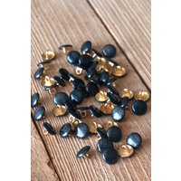 Lot de 5 boutons shiny dark lagune 10 mm - Eglantine et Zoé - Mondial Tissus