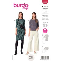 Patron Burda 5985 robe manche 3/4 36 au 46 - Burda - Mondial Tissus