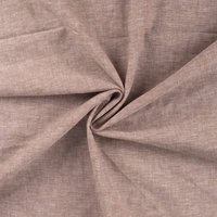 Tissu coton lin chiné marron foncé - Mondial Tissus