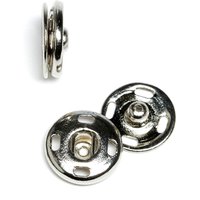 Bouton pression nickelés 11 mm - MT - Mondial Tissus