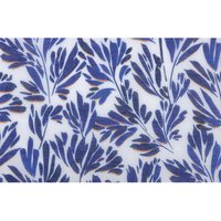 Aspect lin imprime octavie bleu 300cm pb - Linder - Mondial Tissus