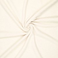 Tissu jersey matelassé vague polyester viscose élasthanne écru - Mondial Tissus