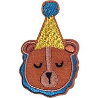 Écusson ourson mignon chapeau pointu doré - Mondial Tissus