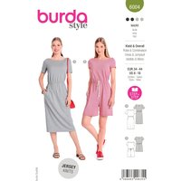 Patron BURDA 6004 - Robe coupe droite et combishort 36-46 - Burda - Mondial Tissus