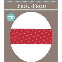 Biais 20mmx2m rouge pois rose - Frou Frou - Mondial Tissus