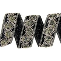 Galon entre deux simili cuir or vieilli 35mm - Mondial Tissus