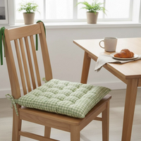 Galette de chaise Picoti carreaux 40x40cm vert - MT - Mondial Tissus