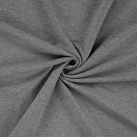 Tissu french terry uni chiné gris - Mondial Tissus