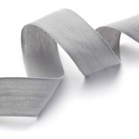 Ruban polyester coton Gris clair 25 mm - MT - Mondial Tissus