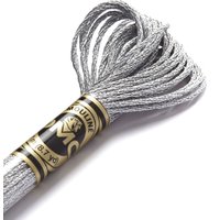 Mouliné métallisé échevette 8 m Gris - Noir - COL E415 - DMC - Mondial Tissus