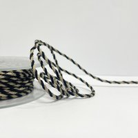 Cordon torsadé 2mm noir - Mondial Tissus