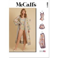 Patron Mc Call's 8411P5 - Robe de chambre du 40 au 48 - McCall's - Mondial Tissus