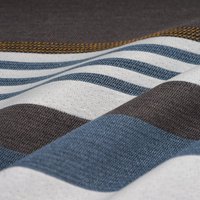 Tissu jacquard rayures gris bleu - MT - Mondial Tissus